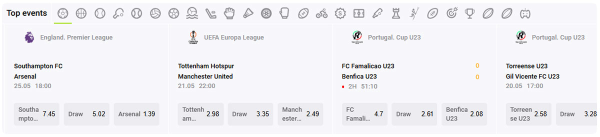 Sportwetten auf Verde Casino