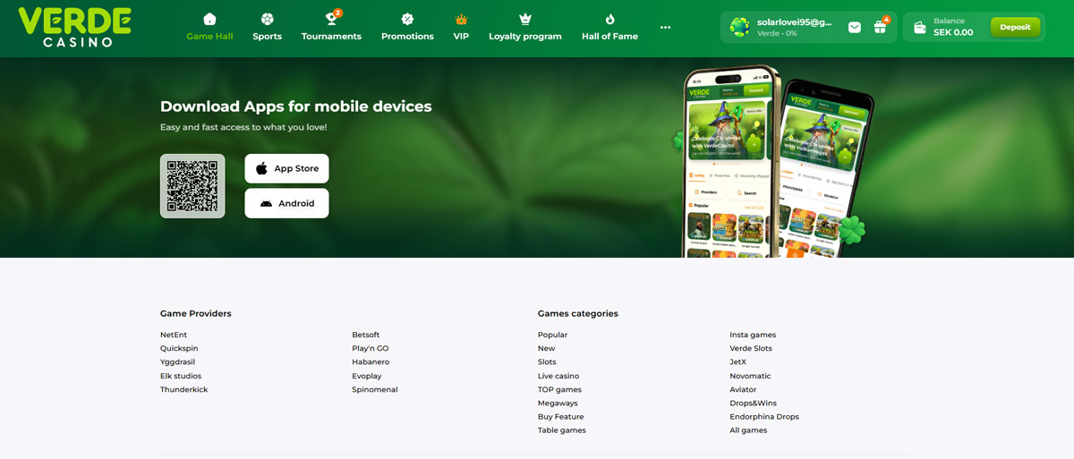 Verde Casinos Website