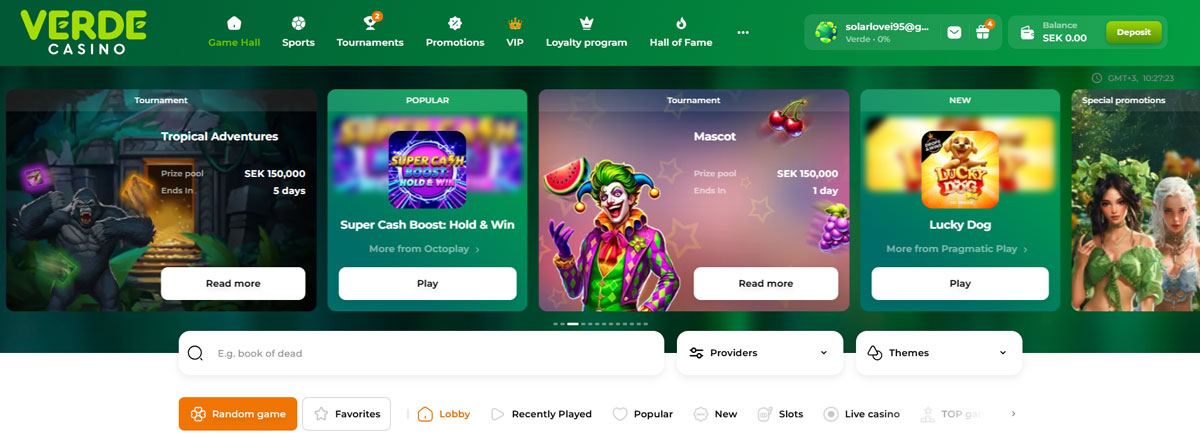 Verde Casinos Website